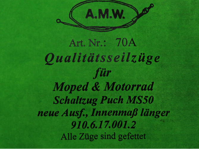 Bowdenzug Puch MS50 / VS50 Sport Kupplung A.M.W. product